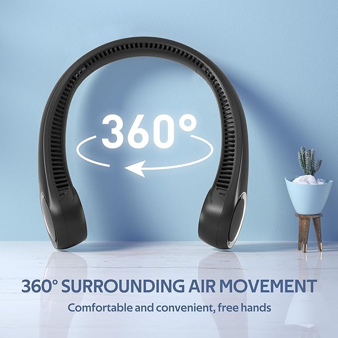 Portable Rechargeable Neck Fan..
